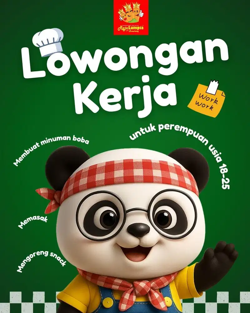 LOWONGAN PEREMPUAN 18-25 MEMBUAT MINUMAN BOBA MEMASAK MENGORENG SNACK