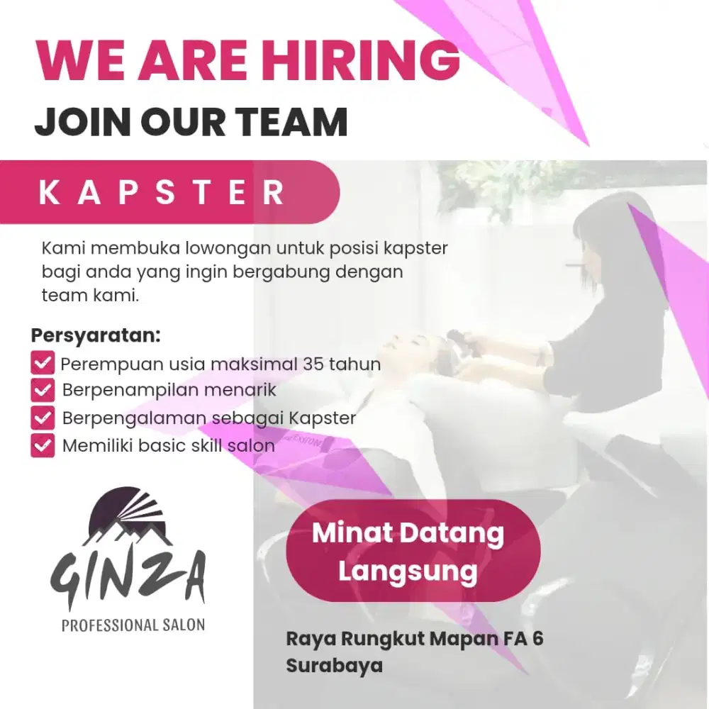 Lowongan Kapster Salon