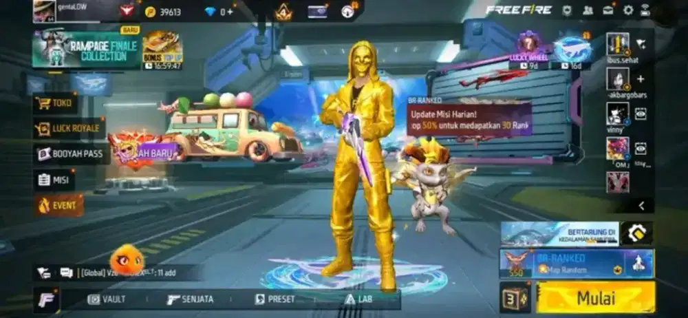 JUAL BELI AKUN FREE FIREE 200K