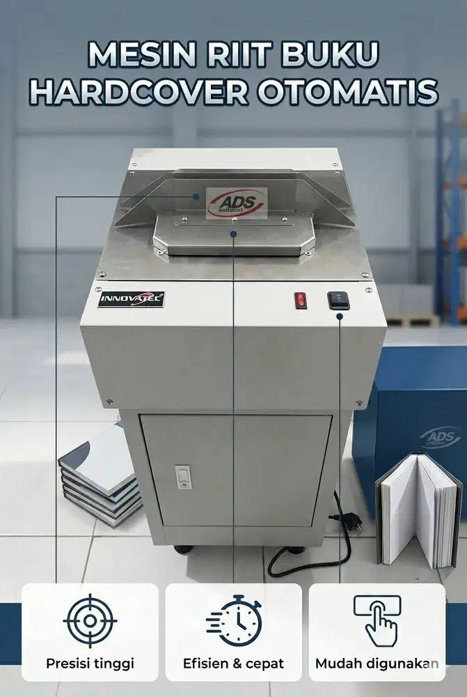 MESIN RIIT BUKU HARDCOVER OTOMATIS TIPE TERBARU LEBIH FLEXIBLE
