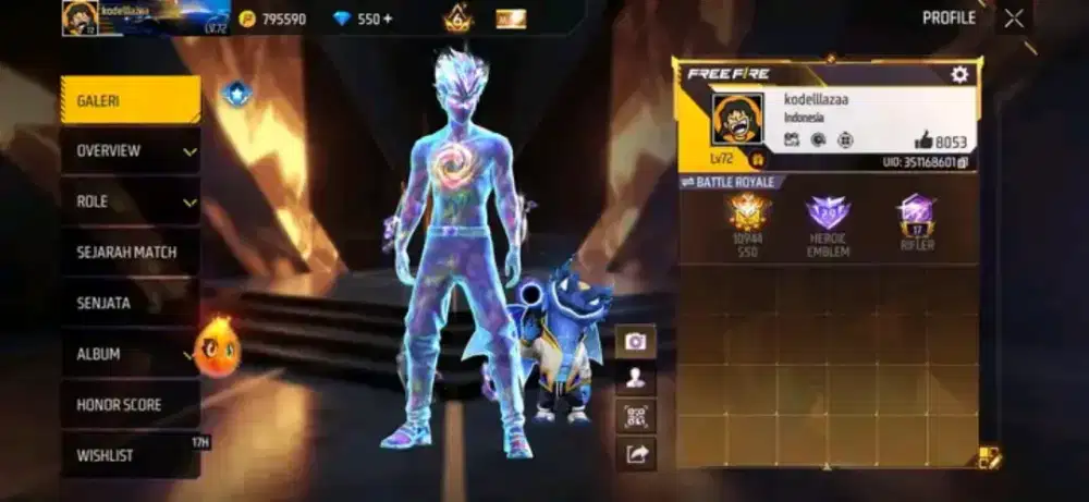 JUAL BELI AKUN FREE FIREE 1JUTA