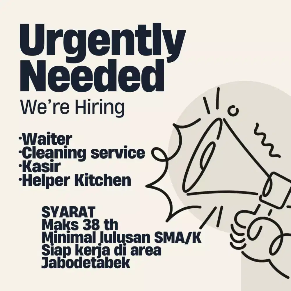 Lowongan bagian store crew