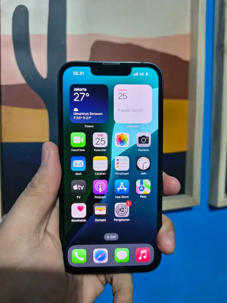 Jual cepet iphone 13 black 128gb