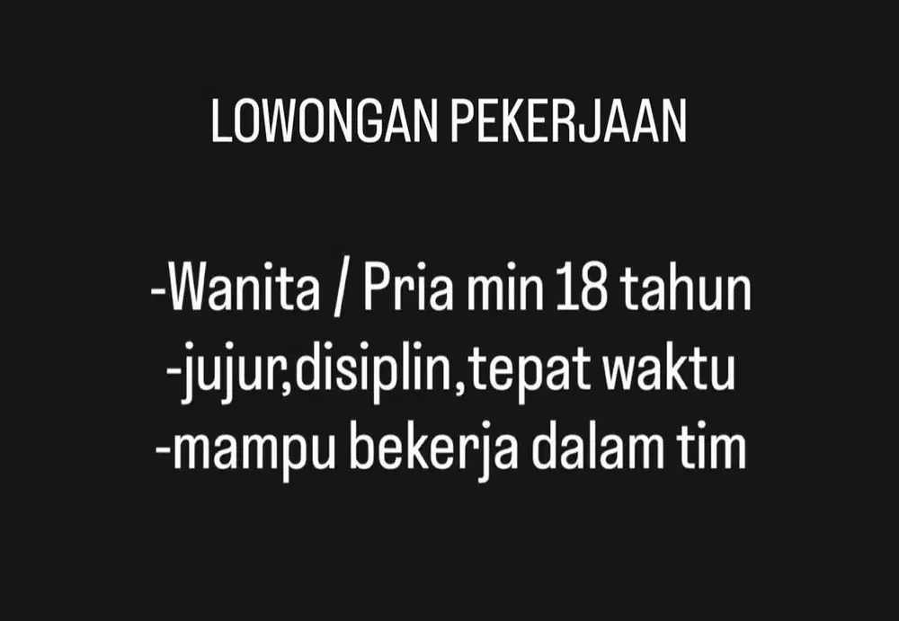 lowongan pekerjaan karyawan depot