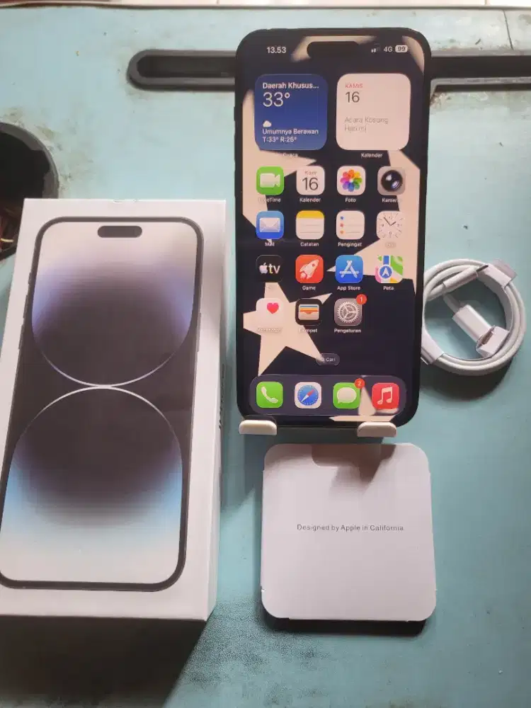 Iphone 14 PM 128gb black inter all operator mulus normal no minus