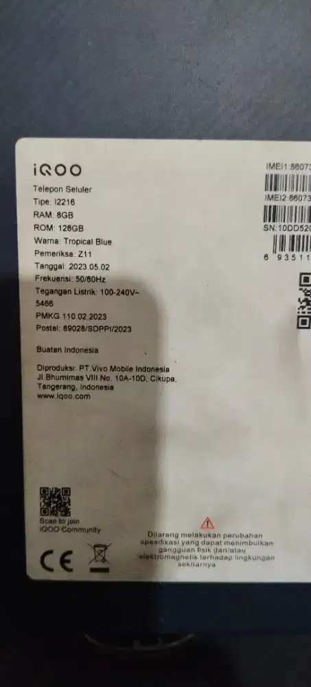 iqoo z7x ram 8gb rom 128gb 5g