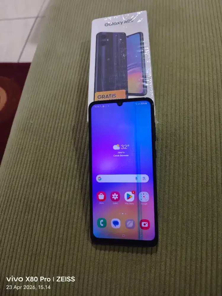Galaxy A05 ram 4/128gb black ex gra resmi sein ada minus  harga pas