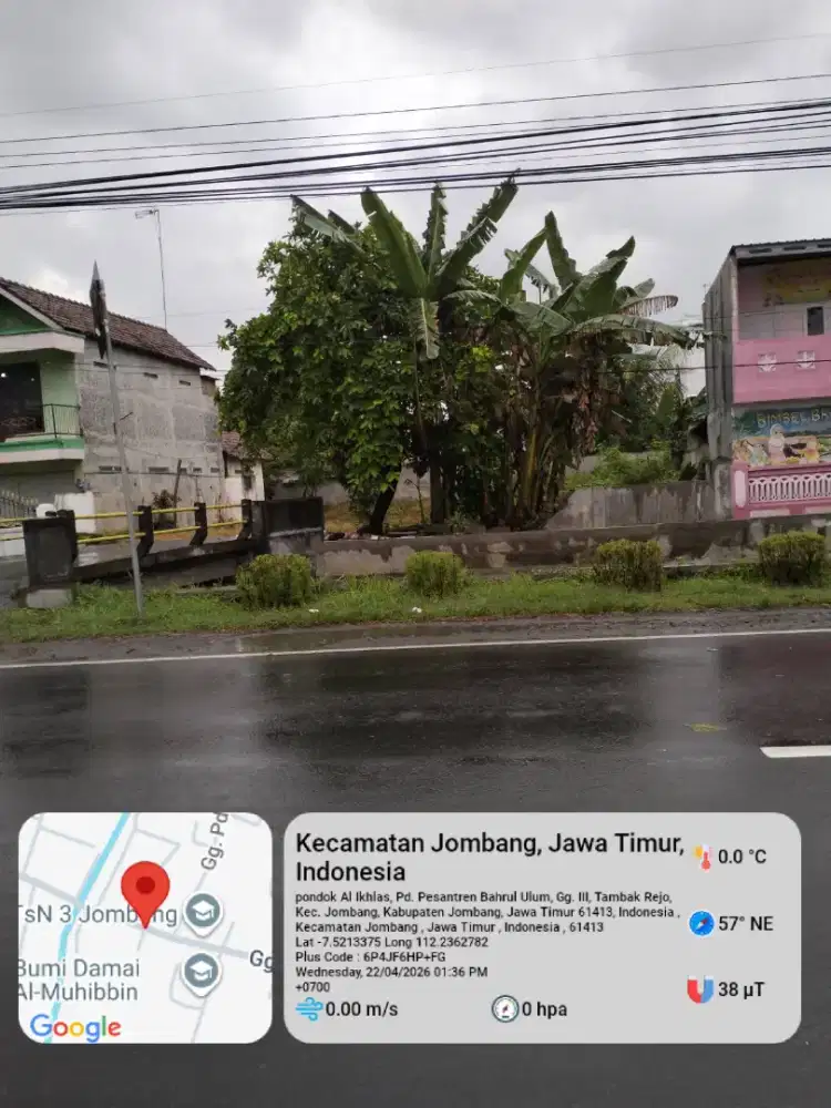 Dijual tanah jl provinsi dekat pondok tambak beras,SPBU dan kampus