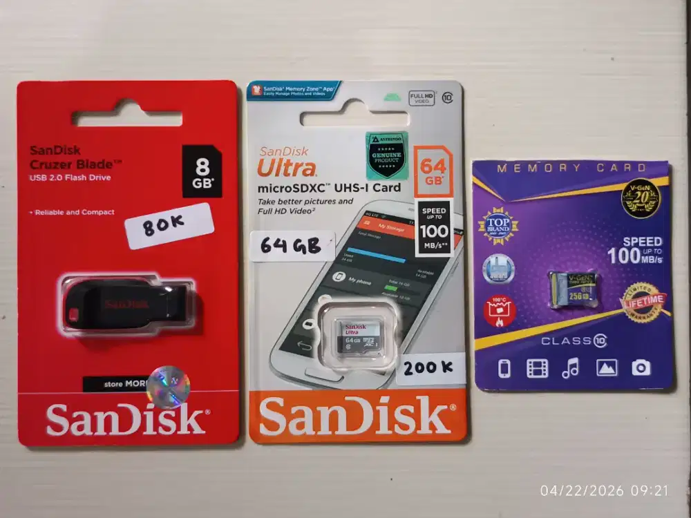 Flashdisk kartu memori SD card micro SD