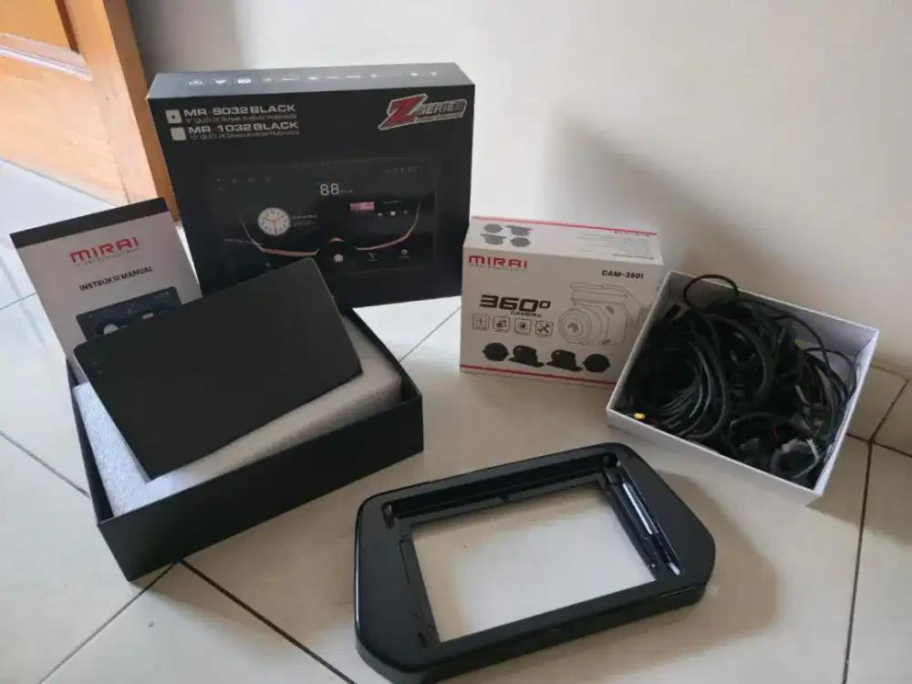 Headunit Android Mirai MR 9032 / 1032 + Camera 360 Like New
