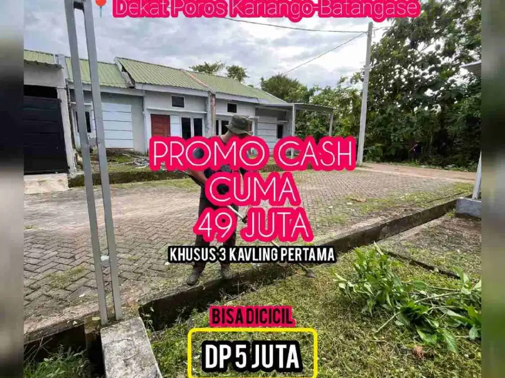 TANAH KAVLING DALAM KOMPLEKS PERUMAHAN DEKAT POROS KARIANGO BATANGASE MAROS