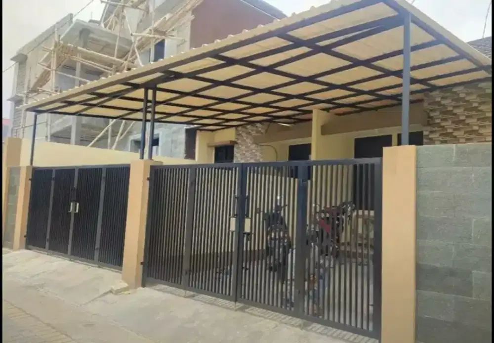 Menerima pemasangn canopy minimalis atap alderon spandek polycarbonate