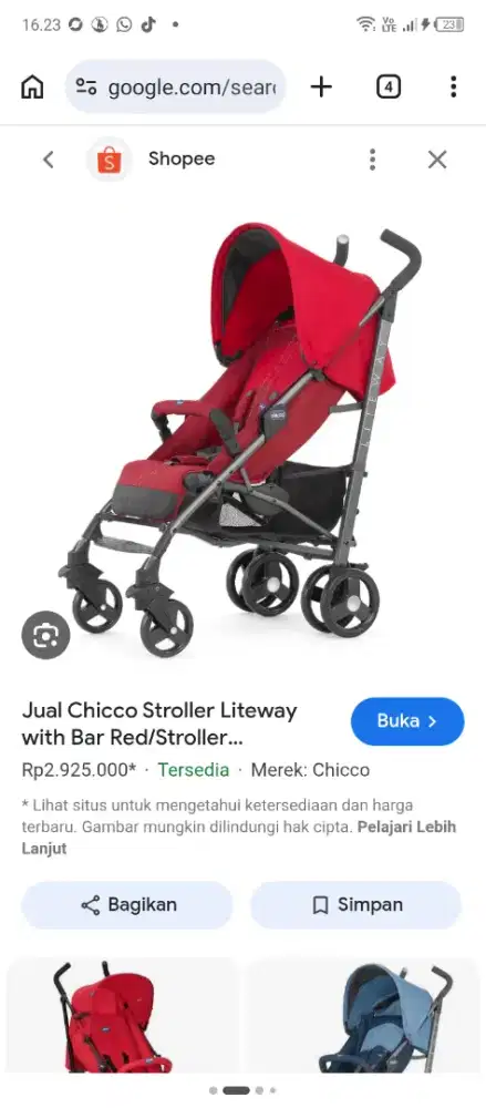 Stroller Chicco bekas