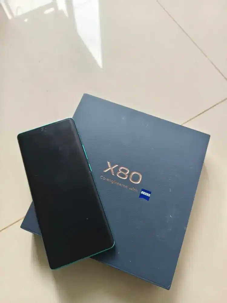 Jual Vivo x80 Ocean blue 12/256 fullset ori