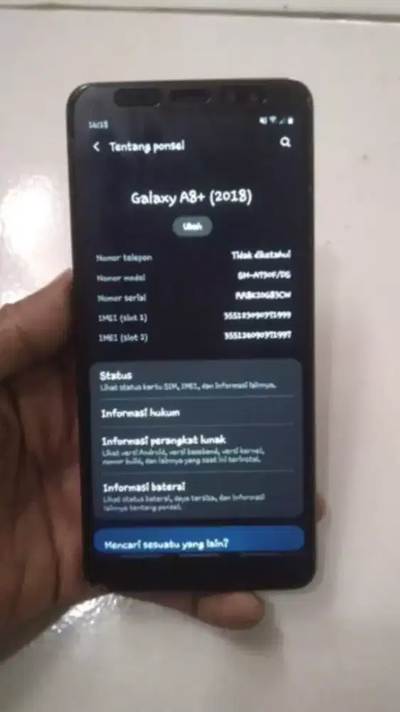 Samsung a8 plus 6/64 minus lcd