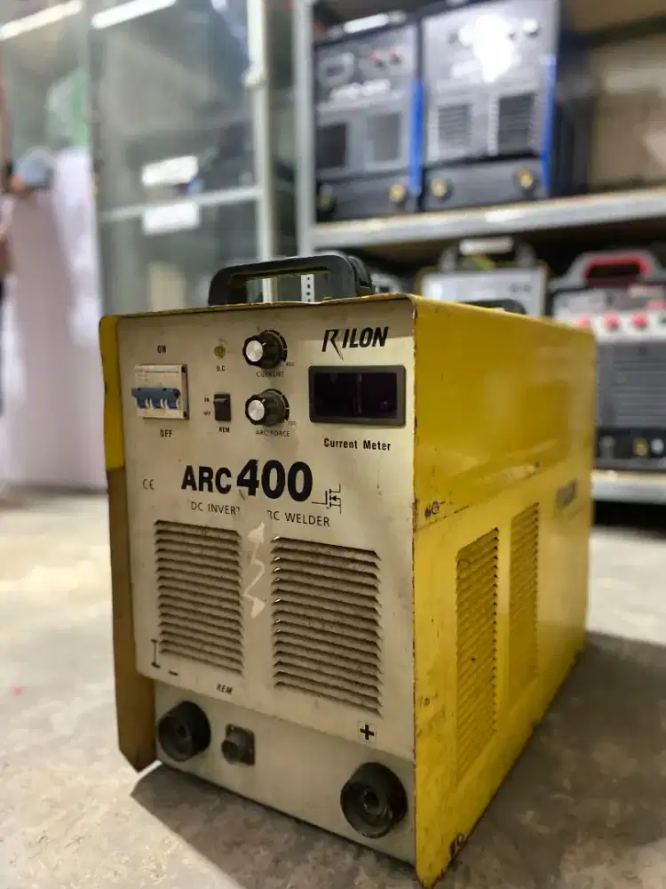 MESIN LAS BEKAS MMA 400A RILON 3 PHASE SMAW STIK LISTRIK INVERTER IGBT