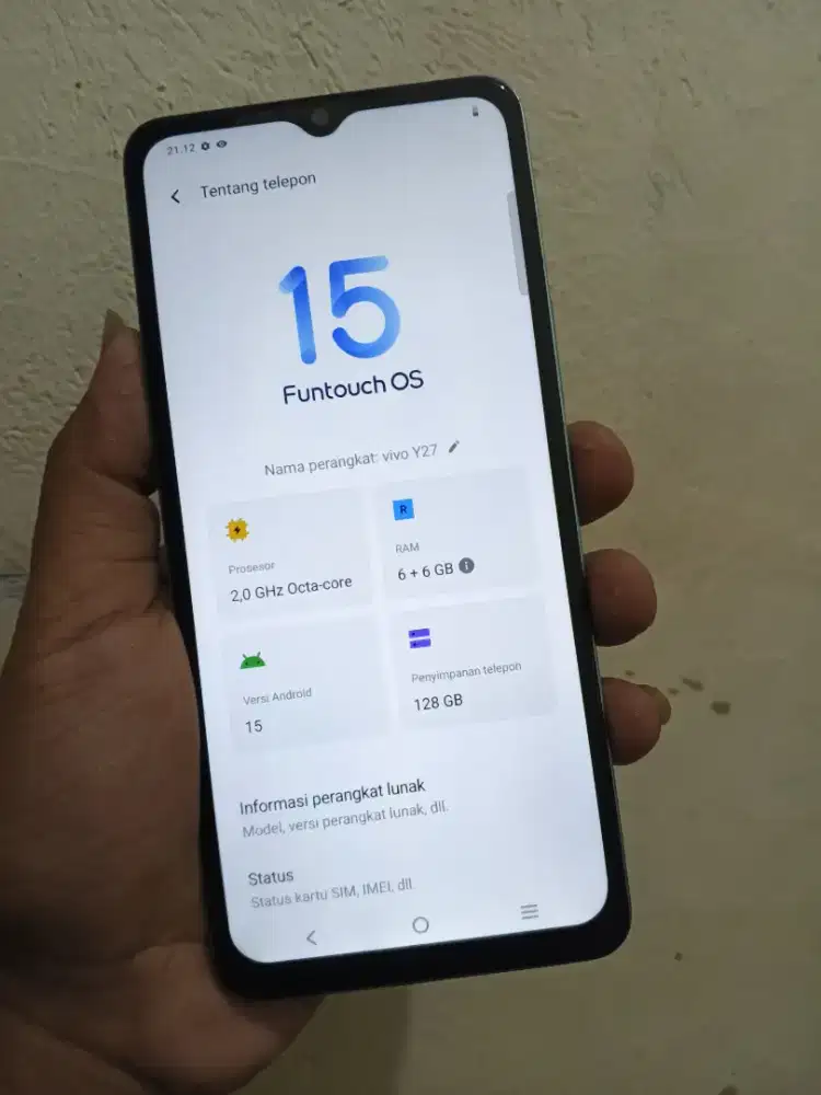 Vivo y27 bekas sangat baik