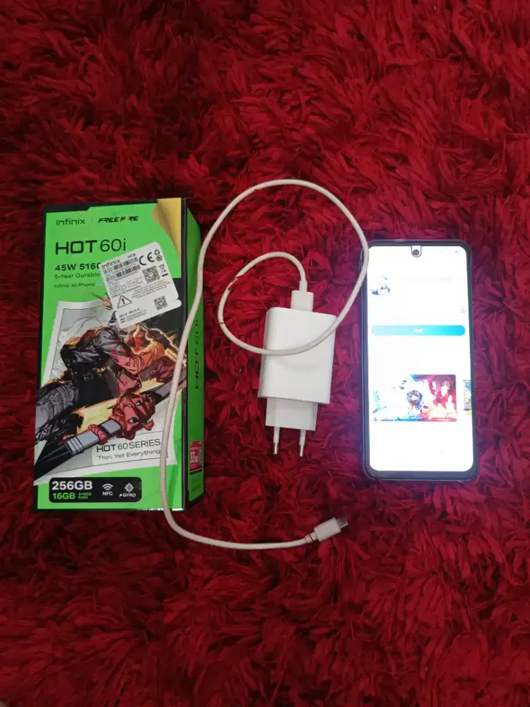 INFINIS HOT 60i RAM 8+8 /256gb FULLSET LIKE NEW  GARANSI 5 BULAN