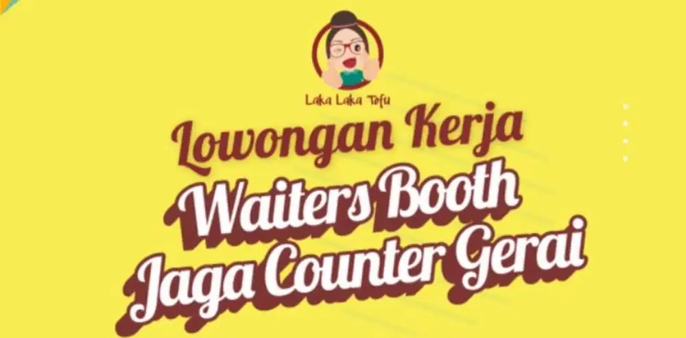 Penjaga gerai booth makanan wanita