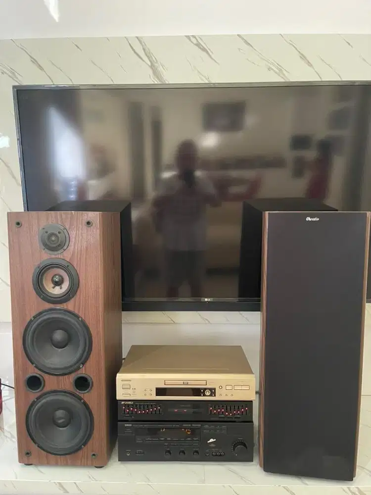 Amplifier YAMAHA Home theater. model. No.DSP-590 Kondisi nyala Normal