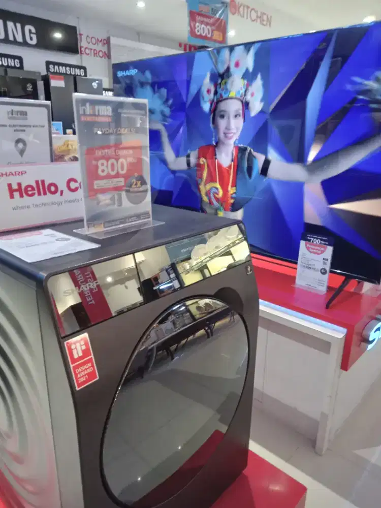 Mesin cuci dan Google led tv SHARP Promo