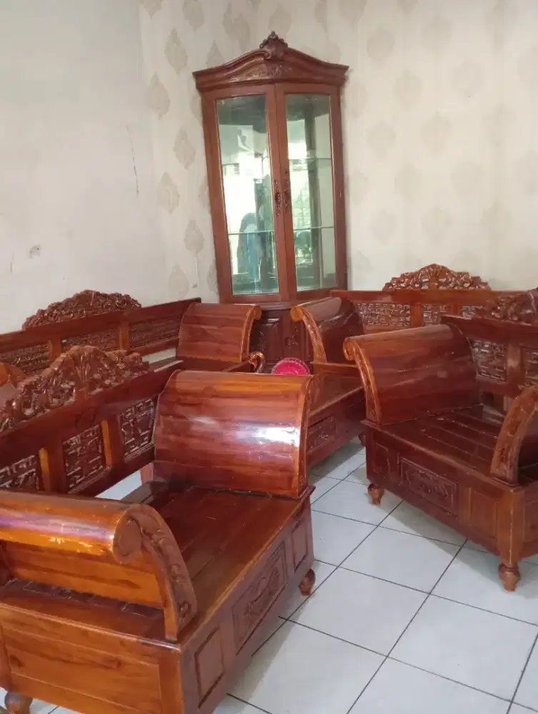 Kursi jati asli mewah 7 person