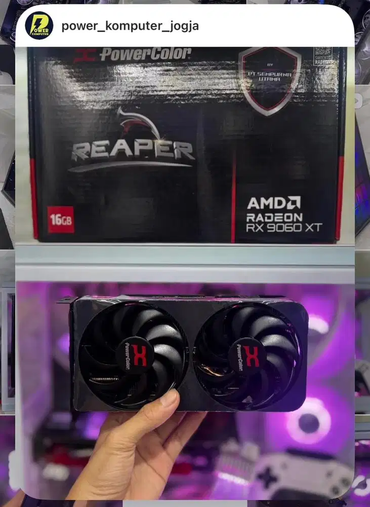 POWERCOLOR REAPER RX 9060XT 16GB GDDR6 128Bit Dual Fan OC BP New box