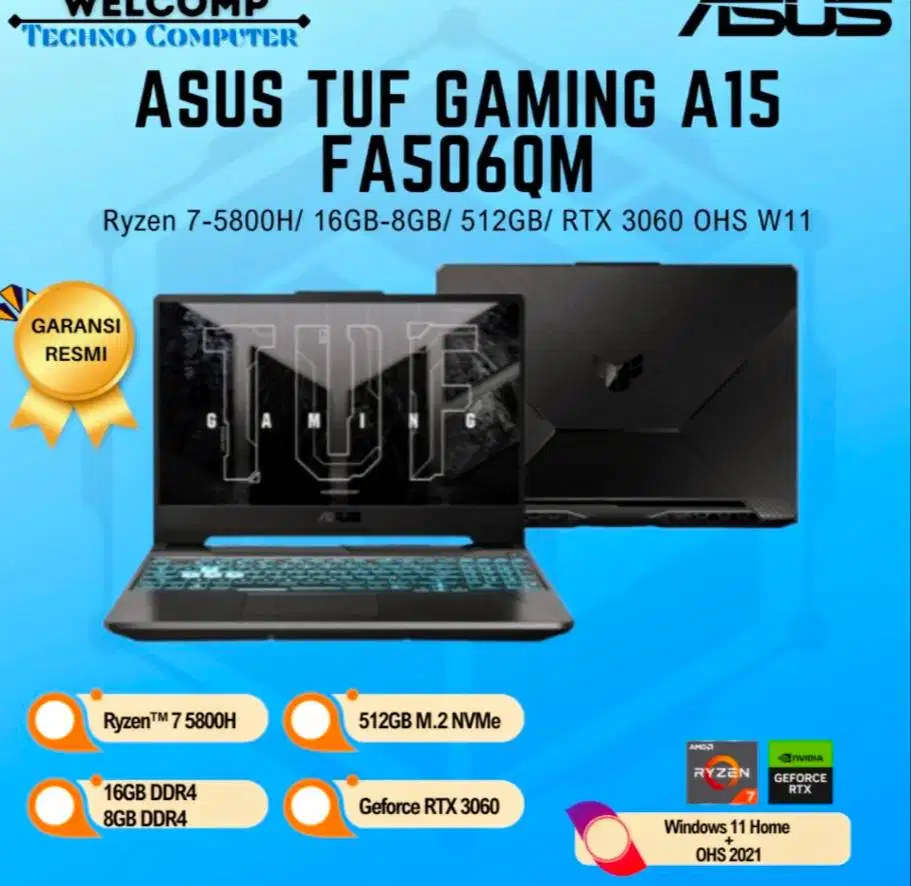 [LIKE NEW] ASUS TUF Gaming A15 - Pemakaian Baru 1 Bulan - Garansi Resm