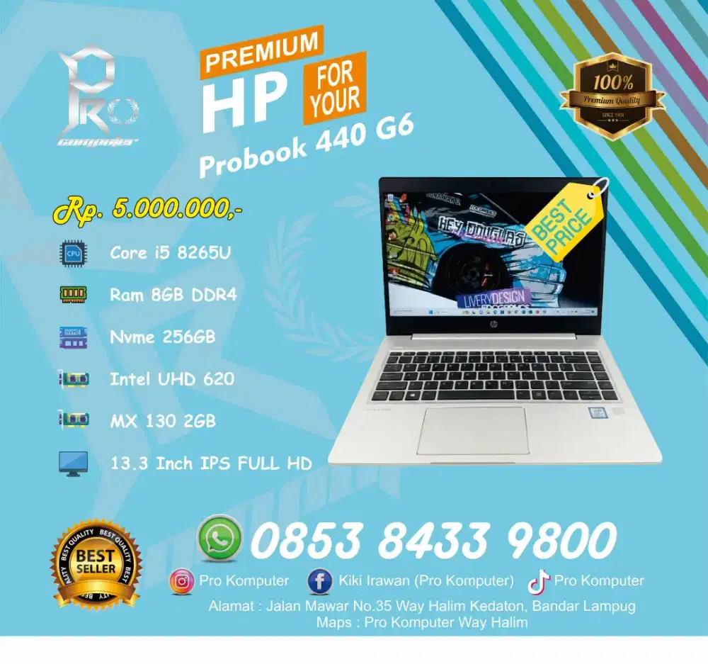 HP Probook 440 G6 Gaming Render Prokomputer