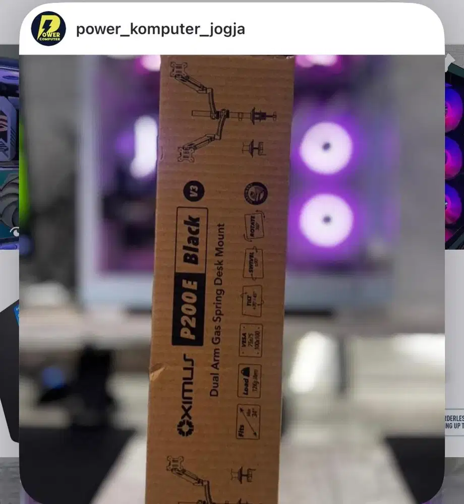 Bracket Monitor Oximus P200E Black Dual Monitor up to 34 inch new box