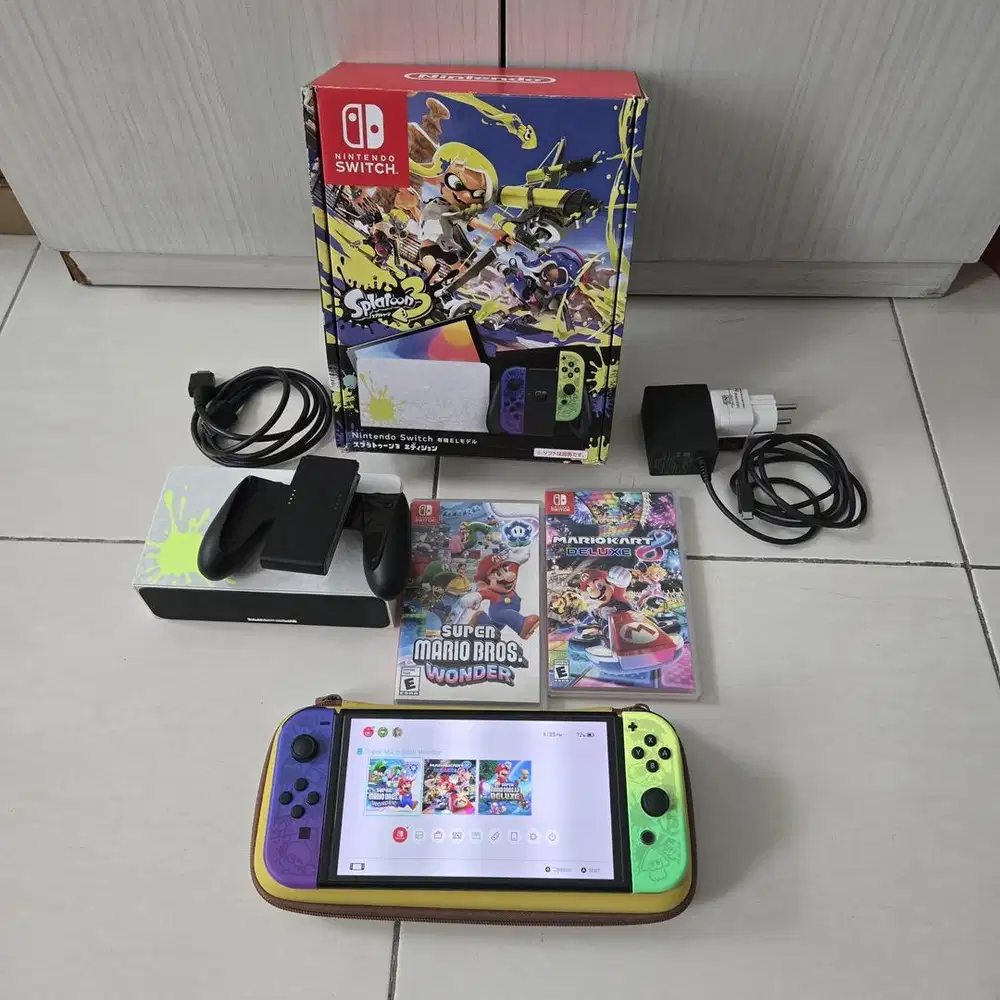 Nintendo Switch Oled Splatoon 3 Mulus