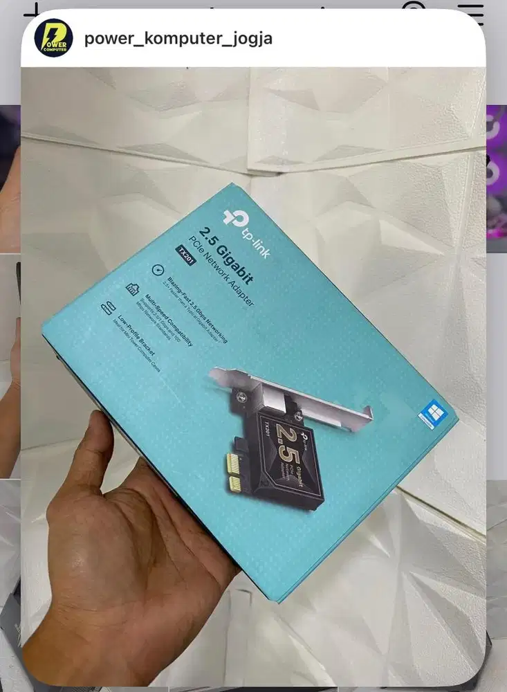 Wifi PCIe TPlink 2.5 Gigabit TX 201 new box harga 350k