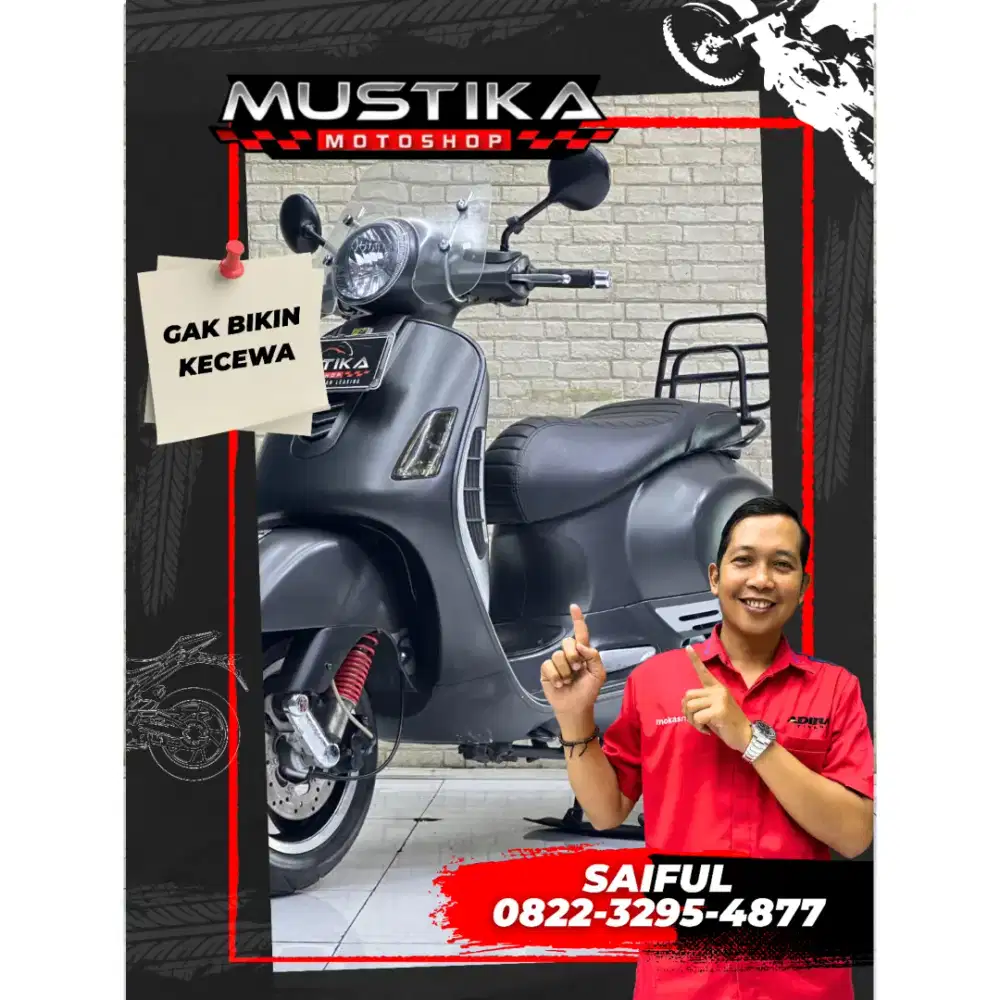 Perfect Condition!!Vespa GTS 150cc 2014 N asli Warna Favorit-Mustika