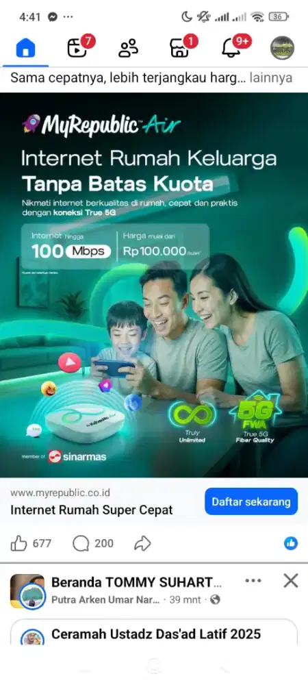 Pemasangan internet super cepat