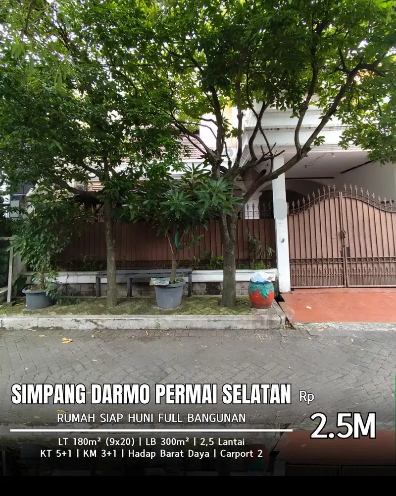 DIJUAL LANGKA SUPER MURAH RUMAH KANTOR 2 LANTAI SIMPANG DARMO PERMAI!