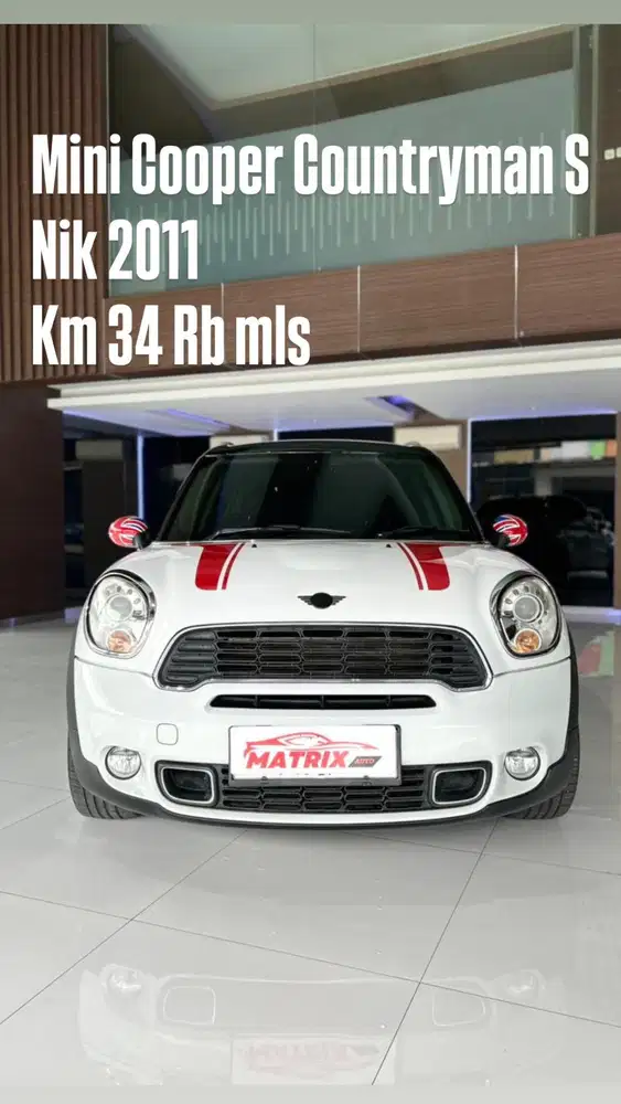 Mini cooper Countryman S Nik 2011 white on black siap pakai