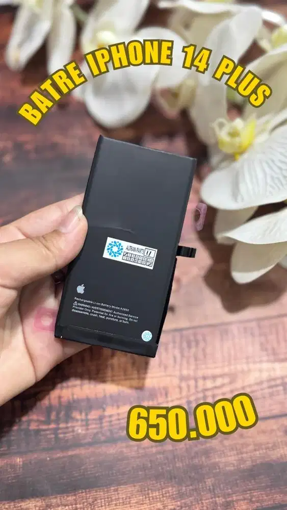 Baterai iPhone 14 / 14 Plus / 14 Pro / 14 Pro Max (25/4/26)