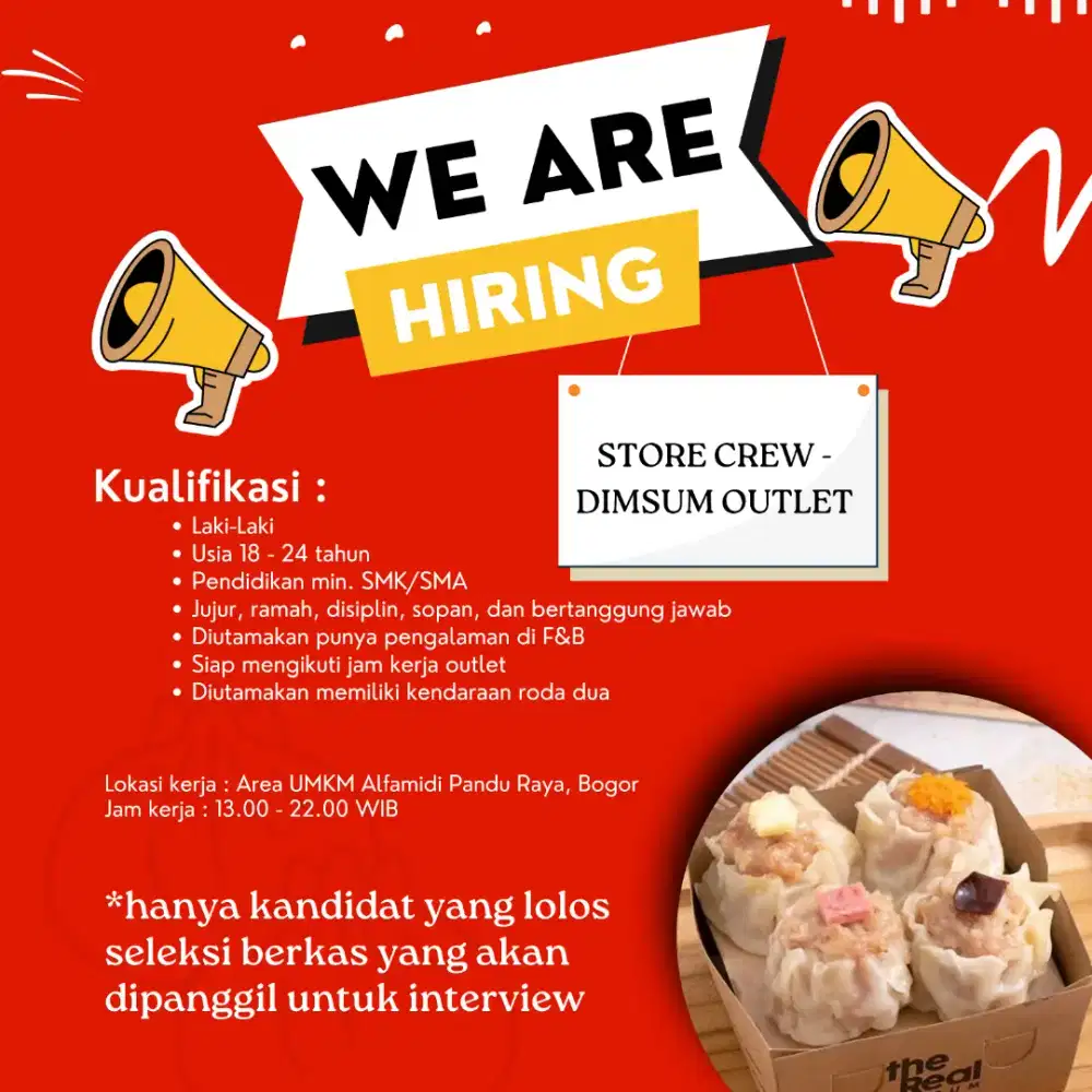 Store Crew Outlet Dimsum