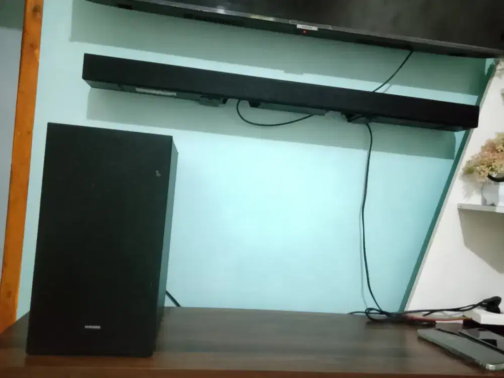 Samsung soundbar HW T420 soundbar plus subwoofer