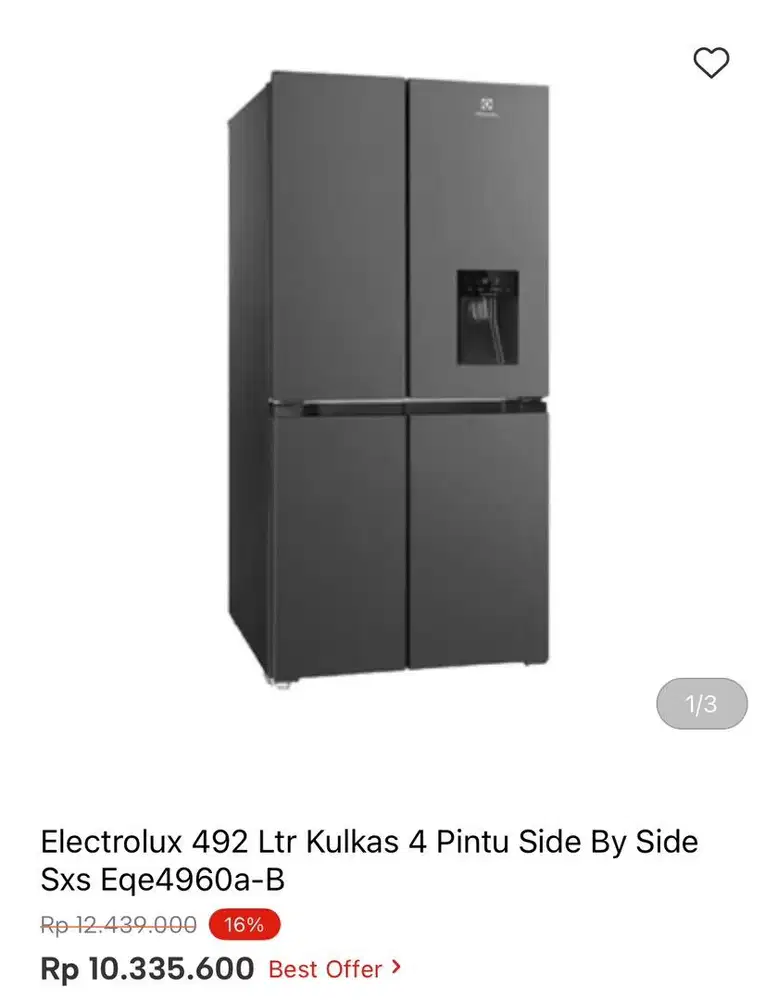 KULKAS ELECTROLUX SBS 492liter