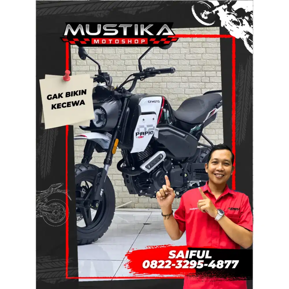 Odo 1rb Simpenan!!CF Moto Papio X02 2025 Plat B Warna Favorit-Mustika