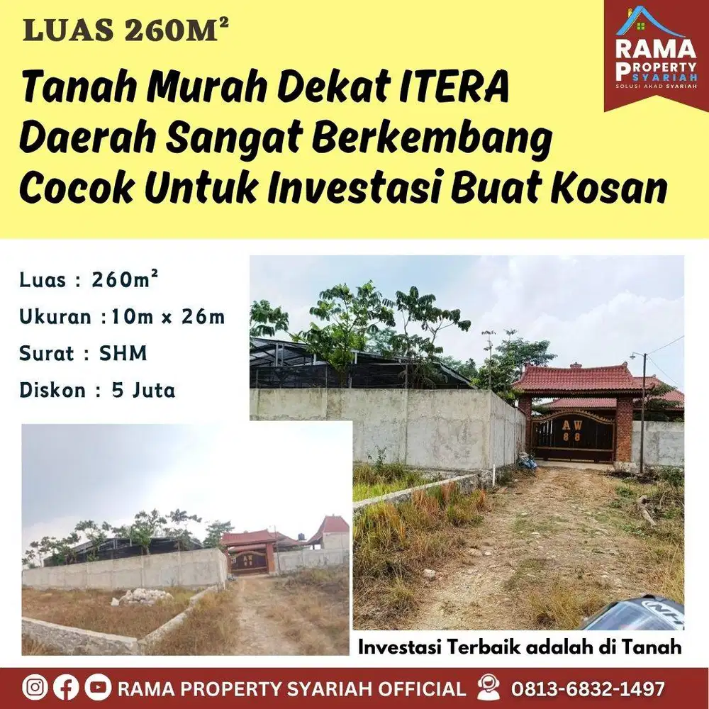 TANAH DEPAN POM BENSIN GRATIS PONDASI KELILING DP MURAH