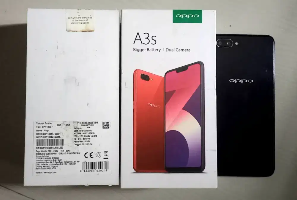 Jual HP Oppo A3S dan A5S tangan pertama dari baru
