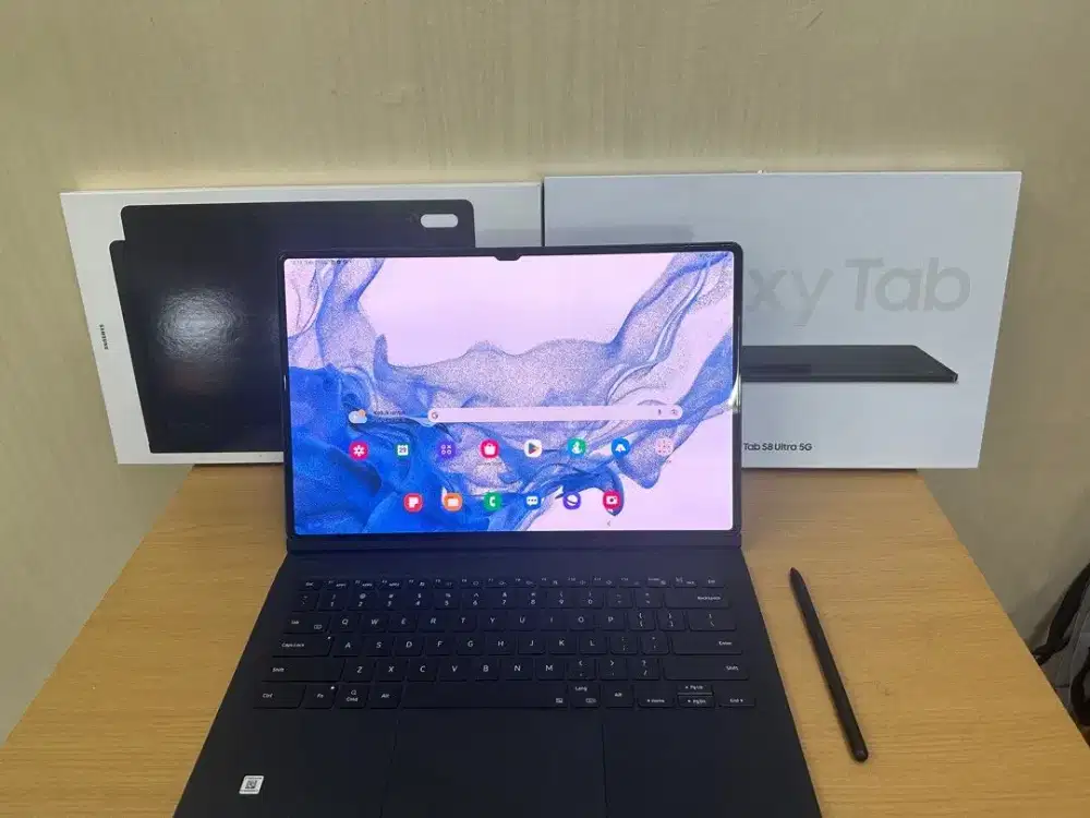 Samsung Tab S8 Ultra 5G Ram 12gb lengkap + keyboard