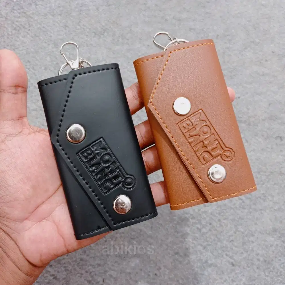 Dompet Stnk Kulit Gantungan Kunci Mobil Motor Slot Kartu Slim FGK102
