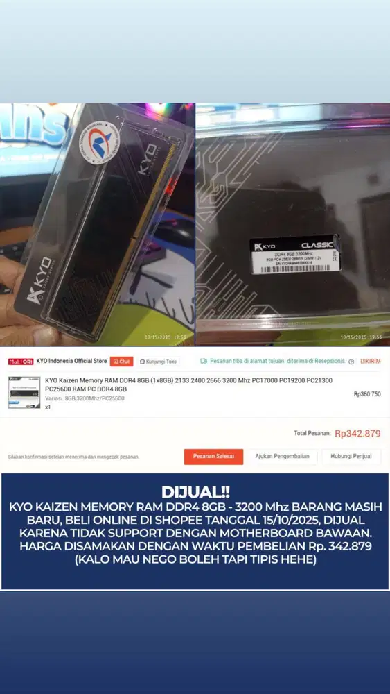 KYO Kaizen Memory RAM DDR4 8GB