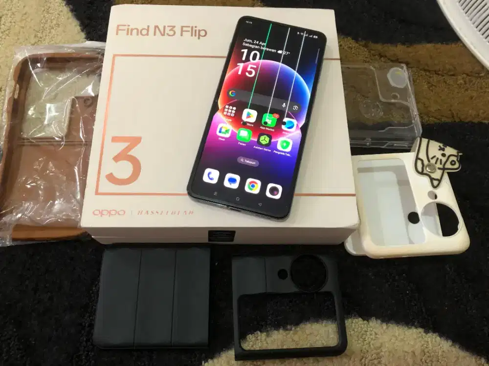 Oppo Find N3 Flip black 12/256gb dualsim 5G+ fullset resmi INDO MURAH