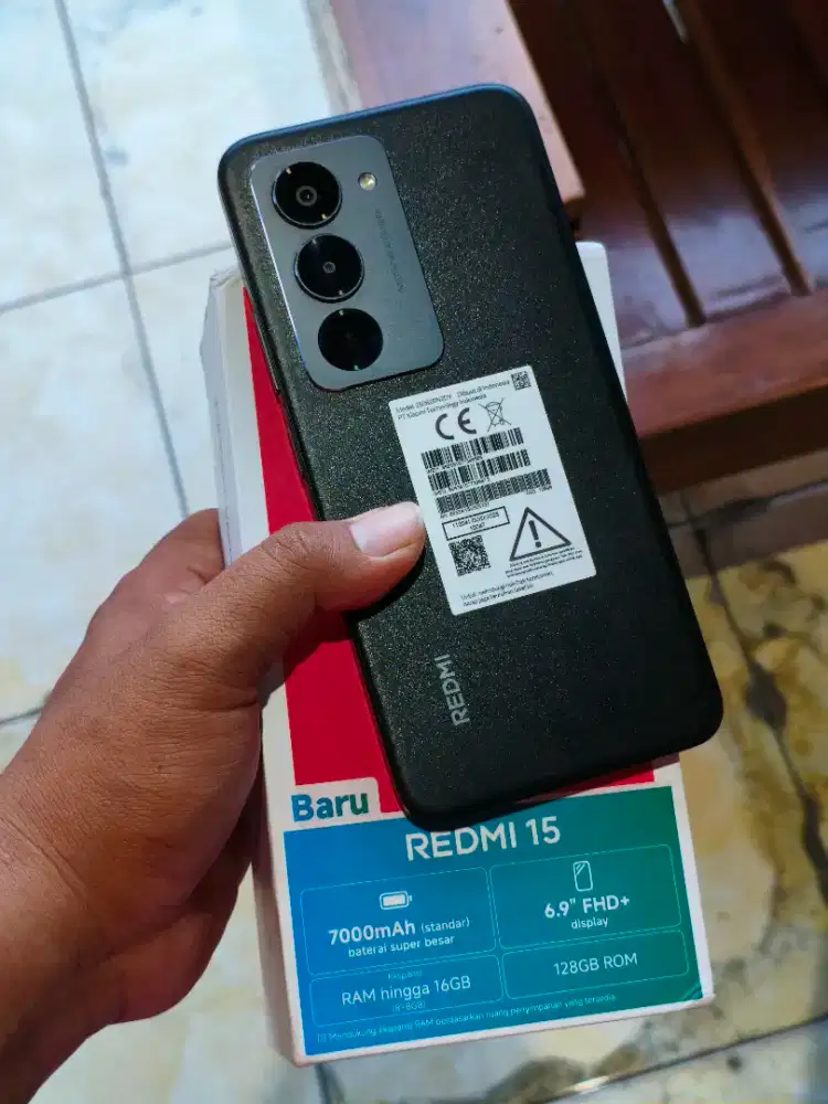 Redmi 15 8+8/128gb komplit original segel mulus garansi panjang