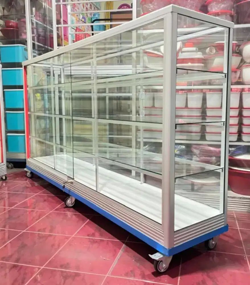Di Jual Etalase 2M Buat Toko/Warung || Pakai Roda Besar & Siku Besi