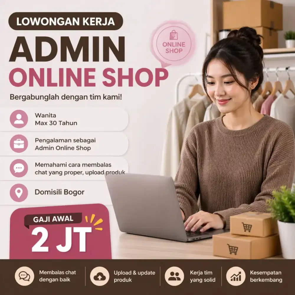 Lowongan Kerja - Admin Online Shop
